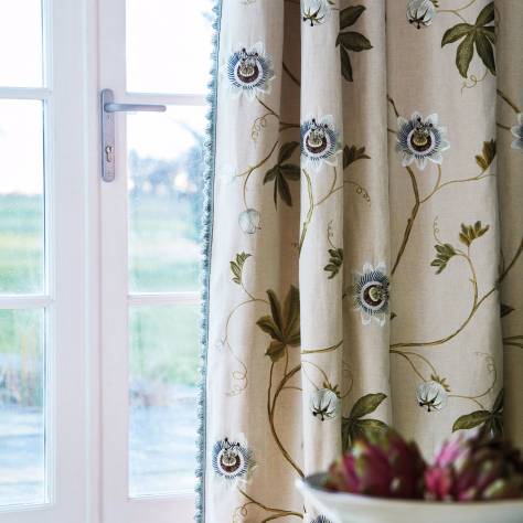 Sanderson A Celebration of the National Trust Bellis Fabric - Blue Clay - DNTF237114 - Image 4