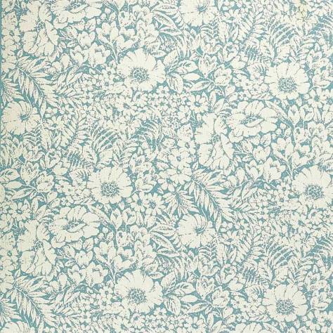 Sanderson A Celebration of the National Trust Meadow Fields Fabric - High Sea - DNTF237197 - Image 1