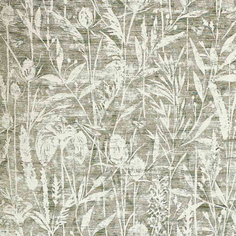 Sanderson A Celebration of the National Trust Violet Grasses Fabric - Moss - DNTF237198