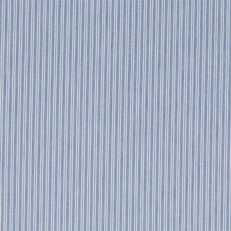Sanderson Melford Weaves Fabrics Melford Stripe Fabric - Chambray - DMWC237215