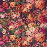 Very Rose and Peony Fabric - Wild Plum