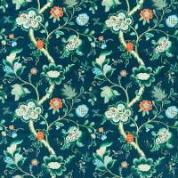 Roslyn Fabric - Eucalyptus/Rowan Berry