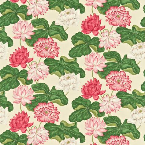 Sanderson Richmond Hill Prints Fabrics Kew Fabric - Strawberry/Buttermilk - DRCH222060 - Image 1