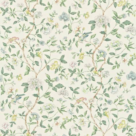 Sanderson Richmond Hill Prints Fabrics Sissinghurst Fabric - Jade/Silver - DRCH222077 - Image 1