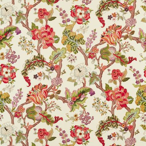 Sanderson Water Garden Fabrics Fusang Tree Fabric - Cinnabar Red - DWAT226965 - Image 1