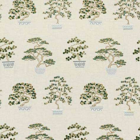 Sanderson Water Garden Fabrics Penjing Fabric - Scallion Green - DWAT237268
