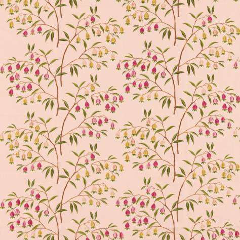 Sanderson Water Garden Fabrics Chinese Lantern Fabric - Peach Blossom - DWAT237269 - Image 1