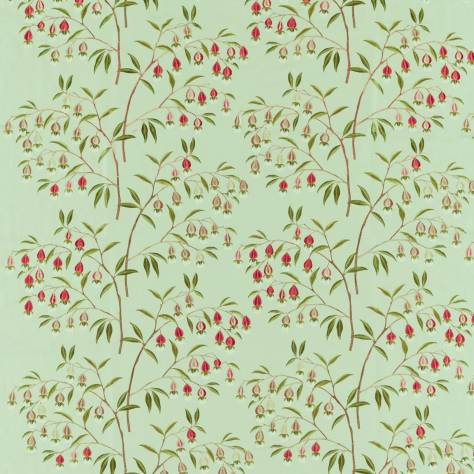 Sanderson Water Garden Fabrics Chinese Lantern Fabric - Mint &amp; Apricot - DWAT237270