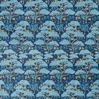 Bonsai &amp; Gingko Fabric - Blue