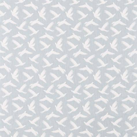Sanderson Potting Room Fabrics Paper Doves Fabric - Mineral - DHPO226353