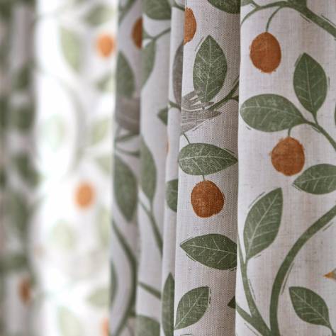 Sanderson Potting Room Fabrics Damson Tree Fabric - Brick/Fennel - DHPO226362 - Image 3