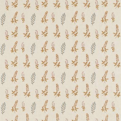 Sanderson Potting Room Fabrics Bilberry Fabric - Denim/Barley - DHPO236423