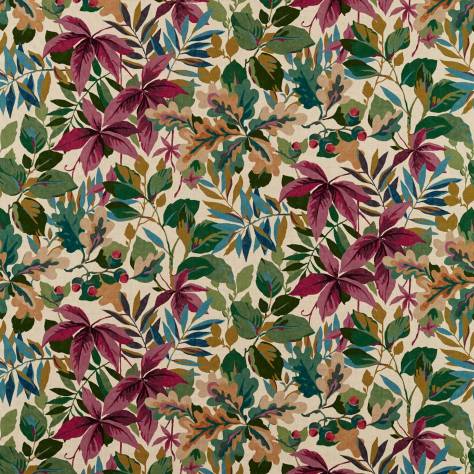 Sanderson Arboretum Fabrics Robins Wood Fabric - Mulberry - DARF227057 - Image 1