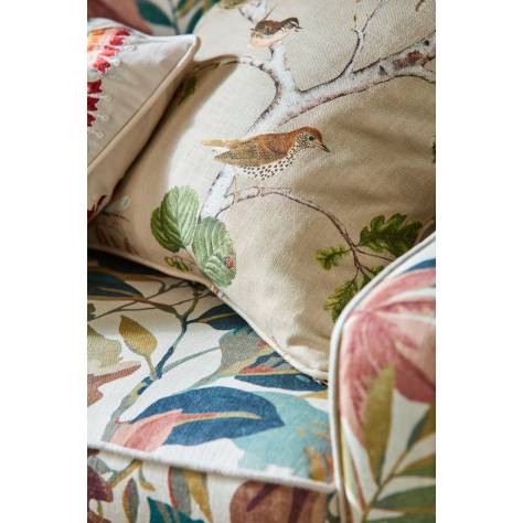 Sanderson Arboretum Fabrics Woodland Chorus Fabric - Birch/Multi - DARF227060 - Image 2