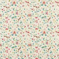 Arils Garden Fabric - Blue Clay/Pink