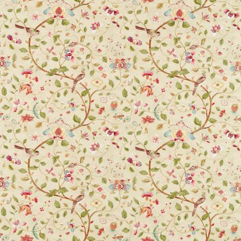 Sanderson Arboretum Fabrics Arils Garden Fabric - Olive/Mulberry - DARF227068 - Image 1