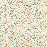Arils Garden Fabric - Teal/Russet