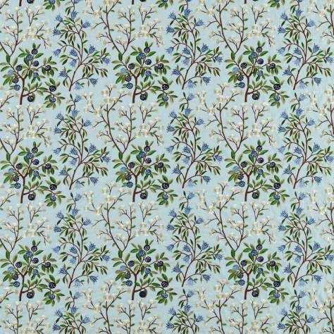 Sanderson Arboretum Fabrics Foraging Embroidery Fabric - Dawn Blue - DARF237316