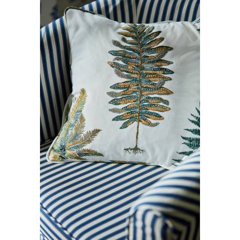Sanderson Arboretum Fabrics Fernery Embroidery Fabric - Forest Green - DARF237320