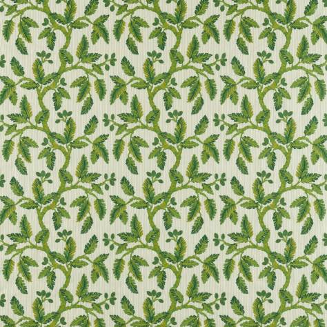 Sanderson Arboretum Fabrics Oaknut Stripe Fabric - Botanical Green - DARF237321 - Image 1