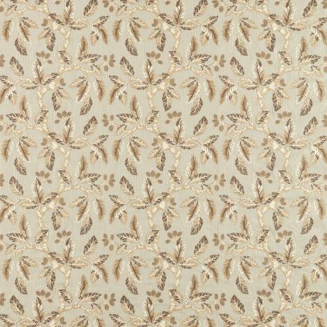 Sanderson Arboretum Fabrics Oaknut Stripe Fabric - Flax/Multi - DARF237322