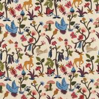 Forest of Dean Fabric - Mulberry/Multi