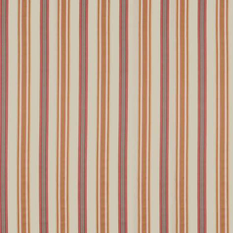 Sanderson Arboretum Fabrics Valley Stripe Fabric - Rowan Berry/Cream - DARF237329 - Image 1