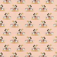 Minnie on the Move Fabric - Candy Floss