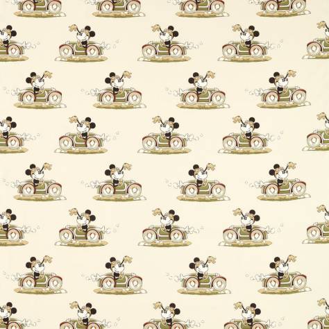 Sanderson Disney Home x Sanderson Fabrics Minnie on the Move Fabric - Babyccino - DDIF227149