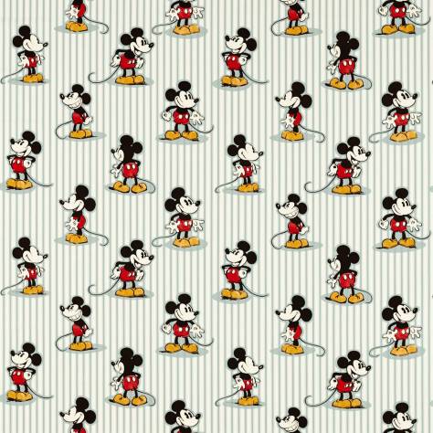 Sanderson Disney Home x Sanderson Fabrics Mickey Stripe Fabric - Sea Salt - DDIF227150 - Image 1