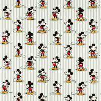 Mickey Stripe Fabric - Sea Salt