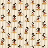 Mickey Stripe Fabric - Peanut