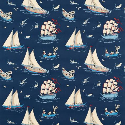 Sanderson Disney Home x Sanderson Fabrics Donald Nautical Fabric - Night Fishing - DDIF227161 - Image 1