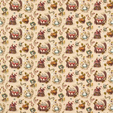 Sanderson Disney Home x Sanderson Fabrics Aline in Wonderland Fabric - Caramel - DDIF227164 - Image 1