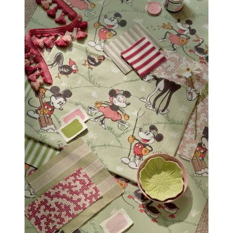 Sanderson Disney Home x Sanderson Fabrics Aline in Wonderland Fabric - Gumball Green - DDIF227165