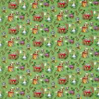 Aline in Wonderland Fabric - Gumball Green