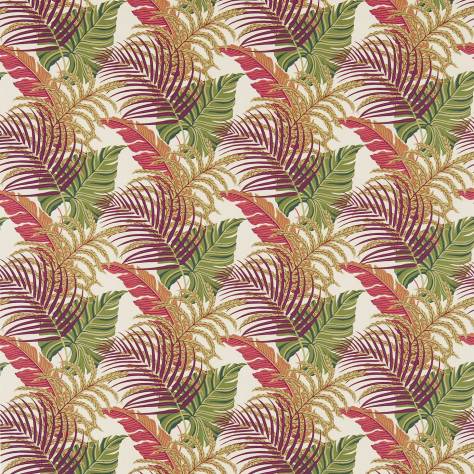Sanderson Voyage of Discovery Fabrics Manila Fabric - Mulberry/Sand - DVOY223281
