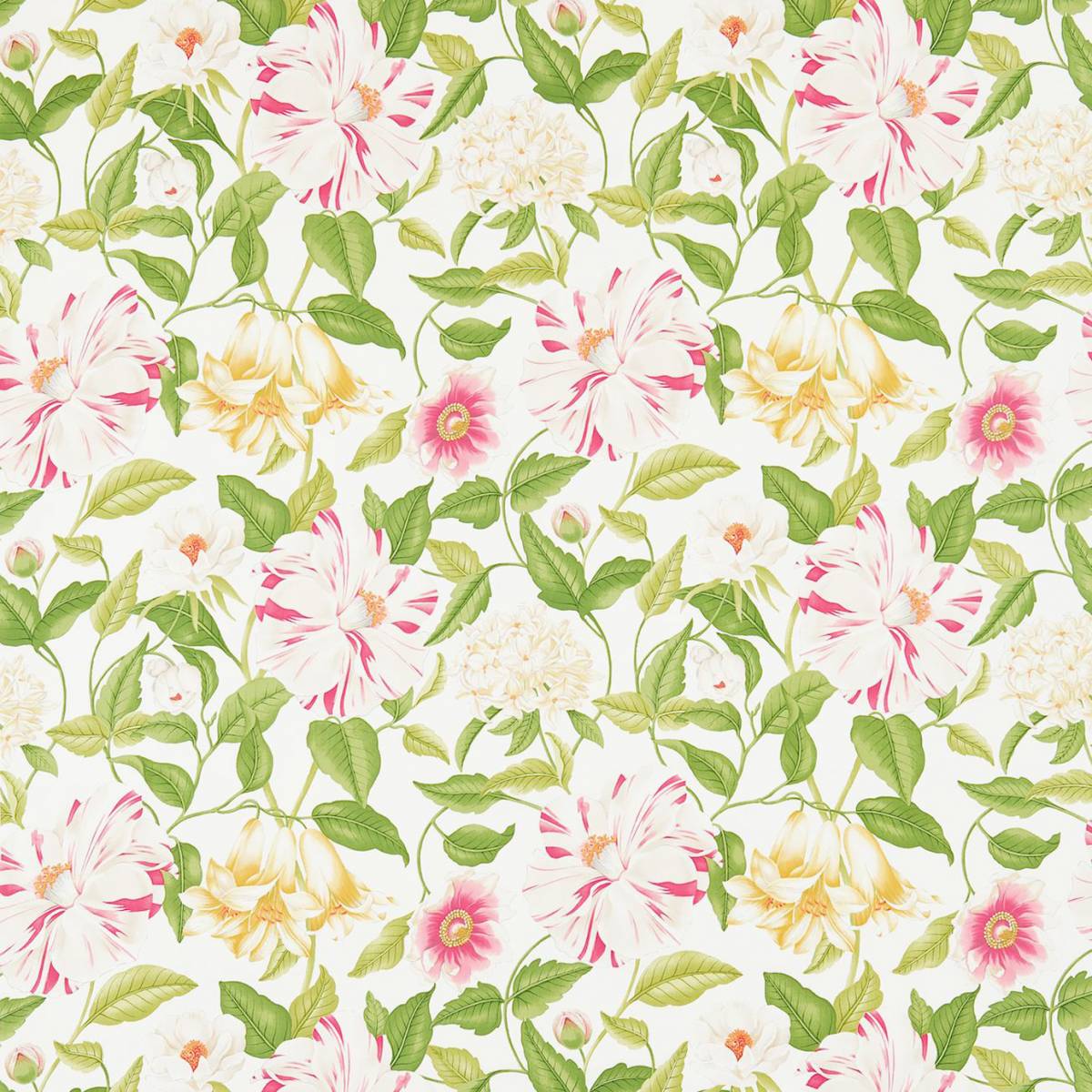 Floreanna Fabric - Chintz (223285) - Sanderson Voyage of Discovery ...