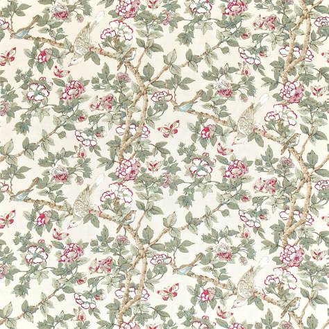 Sanderson Caverley Fabrics Caverley Fabric - Rose/Pewter - DCAVCA201 - Image 1
