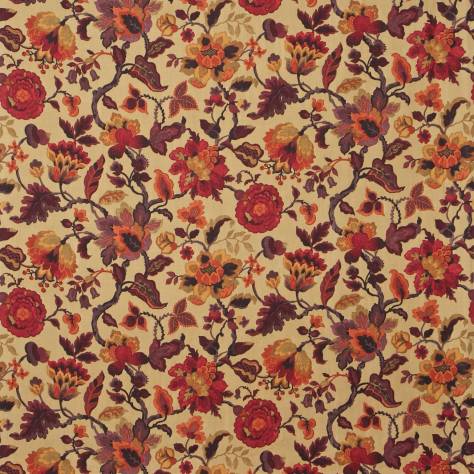 Sanderson Country Linens Fabrics Amanpuri Fabric - Old Gold/Aubergine - DCOUAM201
