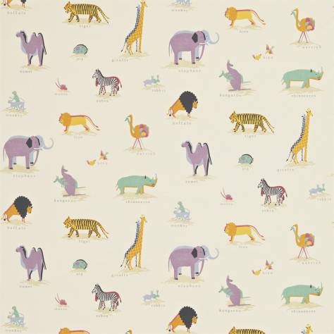 Sanderson Abracazoo Fabrics & Wallpapers Two by Two Fabric - Vintage/Multi - DLIT223901 - Image 1