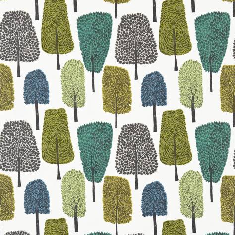 Scion Levande Fabrics Cedar Fabric - Slate/Apple/Ivy - NFIK120354