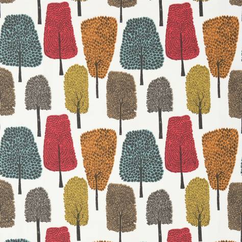Scion Levande Fabrics Cedar Fabric - Tangerine/Sulphur/Chilli - NFIK120356 - Image 1
