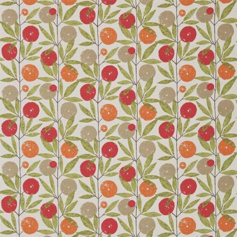 Scion Levande Fabrics Blomma Fabric - Tangerine/Chilli/Citrus - NFIK120358 - Image 1