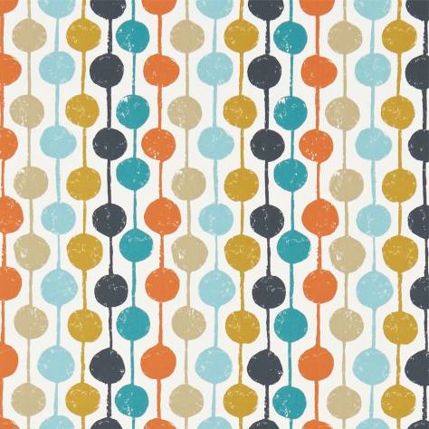 Scion Levande Fabrics Taimi Fabric - Sulphur/Tangerine/Kingfi - NFIK120363