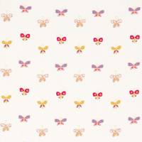 Flutterby Fabric - Rhubarb/Violet/Rose