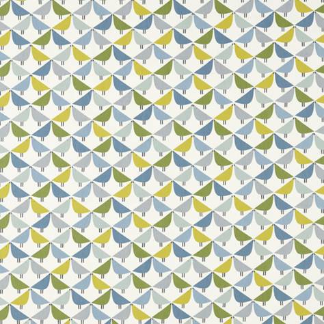 Scion Noukku Fabrics Lintu Fabric Gecko/Pacific/Glacier - NNOU120584 - Image 1