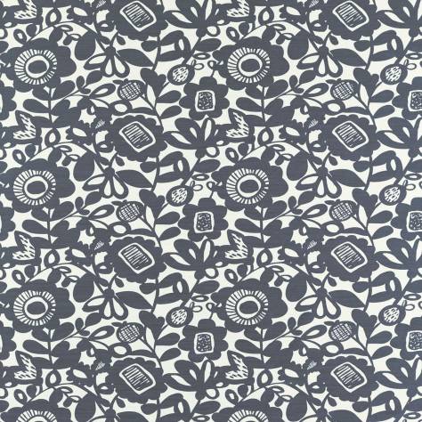 Scion Pepino Fabrics Kukkia Fabric - Ink - NPED132419