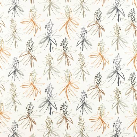 Scion Zanzibar Fabrics Tillandsia Fabric - Amber / Slate - NABS120773