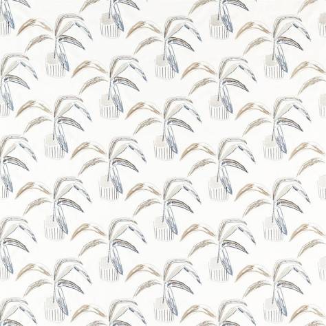 Scion Zanzibar Fabrics Crassula Fabric - Putty / Dove / Slate - NABS132863